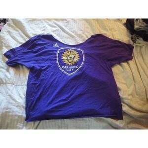 Adidas orlando city soccer shirt off the shoulder womens XL shirt top